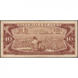 Cuba - Pick 101a - 10 pesos - K 56 - 1966 - Etat : TTB