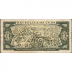 Cuba - Pick 102b_4 - 1 peso - Série AC 32 - 1981 - Etat : TB+