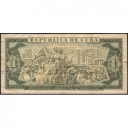 Cuba - Pick 102b_4 - 1 peso - Série AC 51 - 1981 - Etat : TB