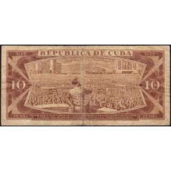 Cuba - Pick 104a_5 - 10 pesos - Série Z 27 - 1971 - Etat : TB-