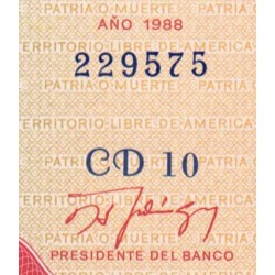 Cuba - Pick 107b_1 - 3 pesos - Série CD 10 - 1988 - Etat : NEUF