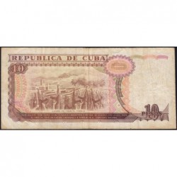 Cuba - Pick 109a - 10 pesos - Série DB 18 - 1991 - Etat : TB