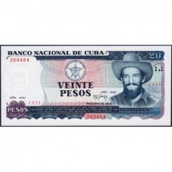 Cuba - Pick 110a - 20 pesos - Série CA 33 - 1991 - Etat : NEUF