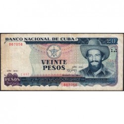 Cuba - Pick 110a - 20 pesos - Série CA 62 - 1991 - Etat : TB-