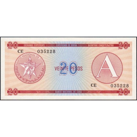 Cuba - Pick FX 5 - 20 pesos - Emission A - Série CE - 1985 - Etat : NEUF