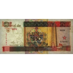 Cuba - Pick FX 37 - 1 peso - Série AA 04 - 1994 - Etat : pr.NEUF