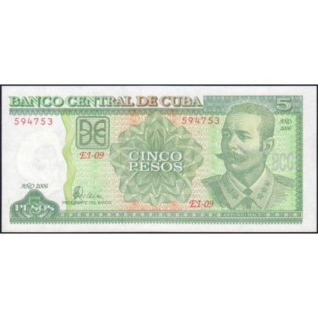 Cuba - Pick 116i - 5 pesos - Série EI-09 - 2006 - Etat : NEUF