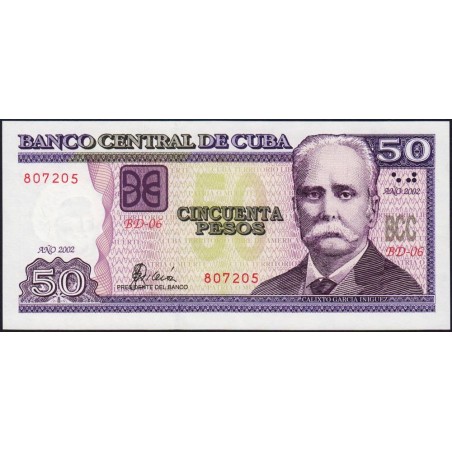 Cuba - Pick 123a - 50 pesos - Série BD-06 - 2002 - Etat : NEUF