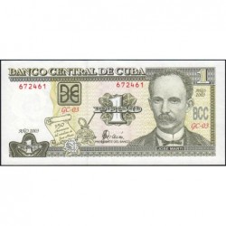 Cuba - Pick 125 - 1 peso - Série GC-03 - 2003 - Commémoratif - Etat : SUP+