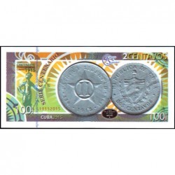Cuba - 2 centavos cu-nickel - Centenaire premières monnaies cubaines - 2015 - Etat : NEUF