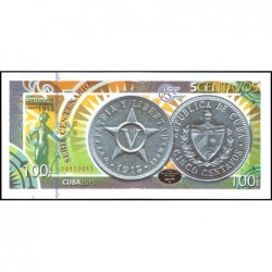 Cuba - 5 centavos - Centenaire premières monnaies cubaines - 2015 - Etat : NEUF