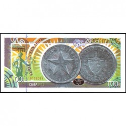 Cuba - 20 centavos - Centenaire premières monnaies cubaines - 2015 - Etat : NEUF