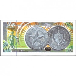 Cuba - 1 peso argent - Centenaire premières monnaies cubaines - 2015 - Etat : NEUF