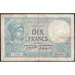 F 06-07 - 08/02/1923 - 10 francs - Minerve - Série S.10201 - Etat : TB