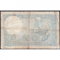 F 06-07 - 16/04/1923 - 10 francs - Minerve - Série Q.10650 - Etat : B+