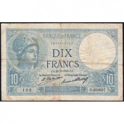 F 06-15 - 22/10/1931 - 10 francs - Minerve - Série O.60697 - Etat : TB