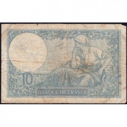 F 06-15 - 31/12/1931 - 10 francs - Minerve - Série W.62138 - Remplacement - Etat : B+