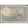 F 06-15 - 31/12/1931 - 10 francs - Minerve - Série W.62138 - Remplacement - Etat : B+