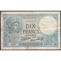 F 06-16 - 24/03/1932 - 10 francs - Minerve - Série Z.63754 - Etat : TB