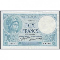 F 06-16 - 19/05/1932 - 10 francs - Minerve - Série K.64932 - Etat : SUP