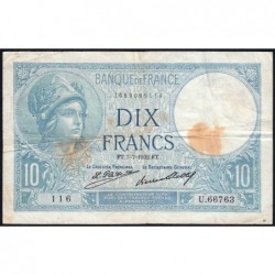 F 06-16 - 07/07/1932 - 10 francs - Minerve - Série U.66763 - Etat : TB