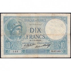 F 06-16 - 11/08/1932 - 10 francs - Minerve - Série R.67163 - Etat : TB