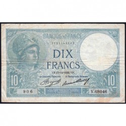 F 06-17 - 17/12/1936 - 10 francs - Minerve - Série V.68046 - Etat : TB