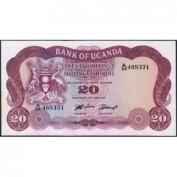 Ouganda - Pick 3a - 20 shillings - Série A/24 - 1966 - Etat : pr.NEUF