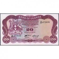 Ouganda - Pick 3a - 20 shillings - Série A/24 - 1966 - Etat : NEUF