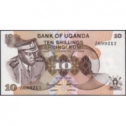 Ouganda - Pick 6b - 10 shillings - Série A/54 - 1975 - Etat : NEUF