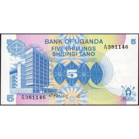 Ouganda - Pick 10 - 5 shillings - Série A/78 - 1979 - Etat : NEUF