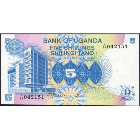 Ouganda - Pick 10 - 5 shillings - Série A/83 - 1979 - Etat : NEUF