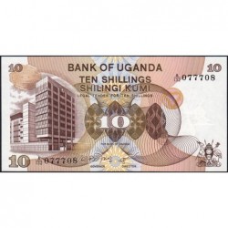 Ouganda - Pick 11b - 10 shillings - Série A/132 - 1979 - Etat : NEUF