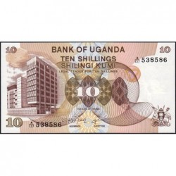 Ouganda - Pick 11b - 10 shillings - Série A/137 - 1979 - Etat : NEUF