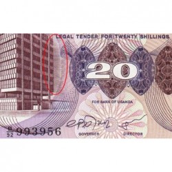 Ouganda - Pick 12b - 20 shillings - Série B/92 - 1979 - Etat : NEUF
