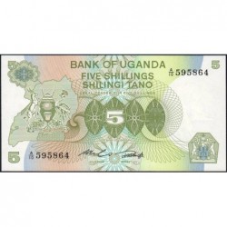 Ouganda - Pick 15 - 5 shillings - Série A/10 - 1982 - Etat : NEUF