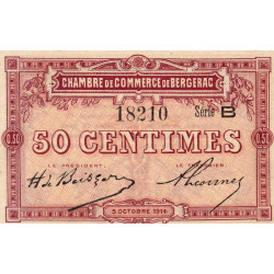 Bergerac - Pirot 24-3 - 50 centimes - Série B - 05/10/1914 - Etat : NEUF