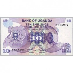 Ouganda - Pick 16 - 10 shillings - Série A/27 - 1982 - Etat : NEUF