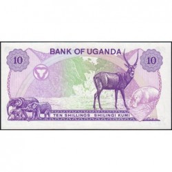 Ouganda - Pick 16 - 10 shillings - Série A/38 - 1982 - Etat : NEUF