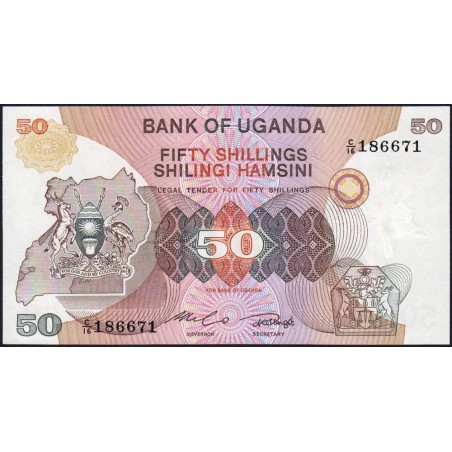 Ouganda - Pick 18a - 50 shillings - Série C/16 - 1982 - Etat : NEUF