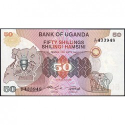 Ouganda - Pick 18a - 50 shillings - Série C/27 - 1982 - Etat : NEUF