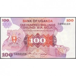Ouganda - Pick 19a - 100 shillings - Série D/37 - 1982 - Etat : NEUF
