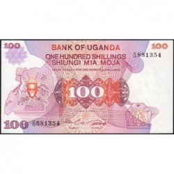 Ouganda - Pick 19a - 100 shillings - Série D/42 - 1982 - Etat : NEUF