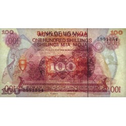 Ouganda - Pick 19a - 100 shillings - Série D/42 - 1982 - Etat : NEUF