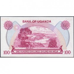Ouganda - Pick 19b - 100 shillings - Série D/64 - 1982 - Etat : NEUF