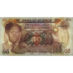 Ouganda - Pick 20 - 50 shillings - Série C/4 - 1985 - Etat : NEUF