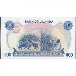 Ouganda - Pick 22a_2 - 500 shillings - Série G/73 - 1983 - Etat : NEUF