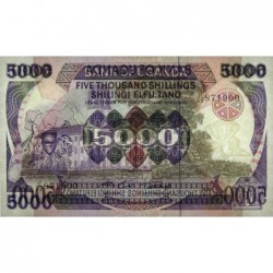 Ouganda - Pick 24b - 5'000 shillings - Série J/60 - 1986 - Etat : NEUF