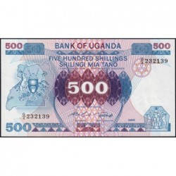 Ouganda - Pick 25 - 500 shillings - Série G/4 - 1986 - Etat : NEUF