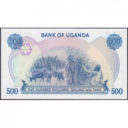 Ouganda - Pick 25 - 500 shillings - Série G/5 - 1986 - Etat : NEUF